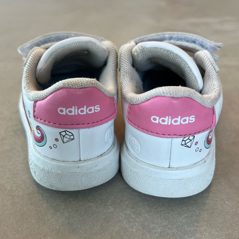 Adidas x Disney Minnie Mouse Grand‎ Court Trainers Sneakers Baby toddler Sz 7 - Picture 7 of 12